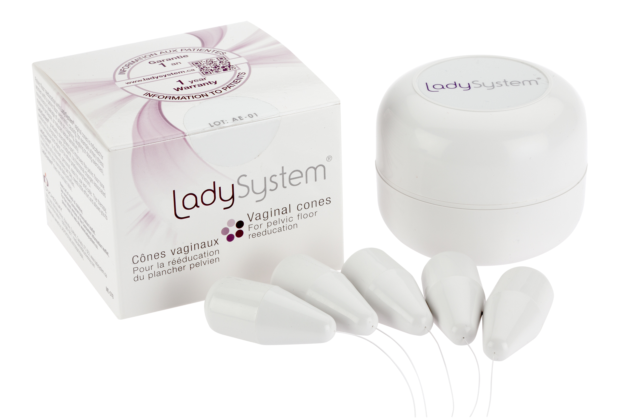LadySystem® Vaginal Cones for pelvic floor reeduction