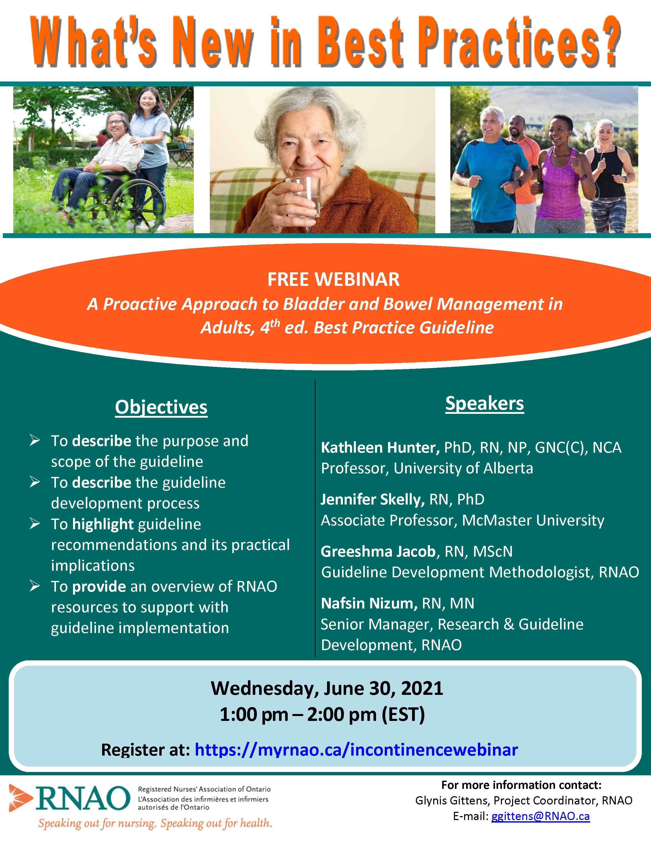 University of Alberta is hosting an Incontinence Webinar on June 30th, 2021. Follow the link to register and for more information.