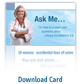 Canadian continence ask me rack card